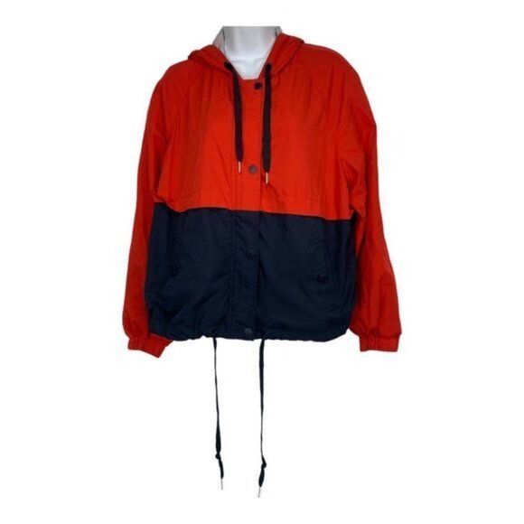 Divided by H&M Junior Girls Hooded Zip Up Jacket Size Medium Red/Blue - Picture 1 of 5